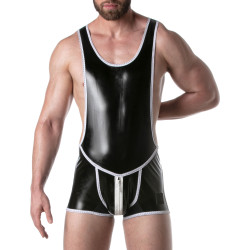 LEADER Body Singlet BRUT Noir-Blanc